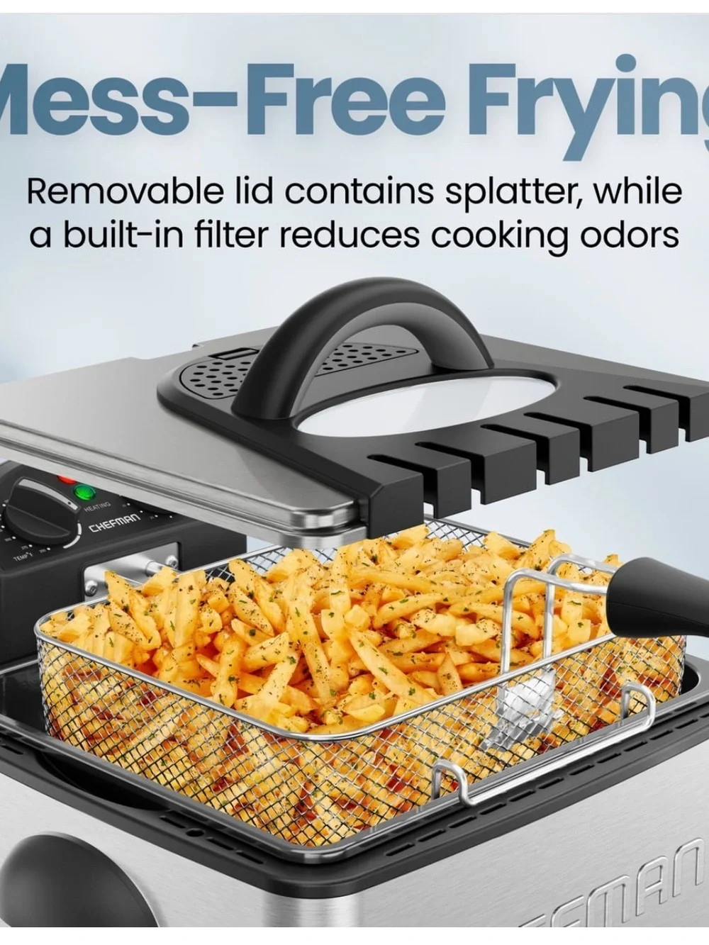 Silver & Black Deep Fryer - 4.5-Quart Capacity